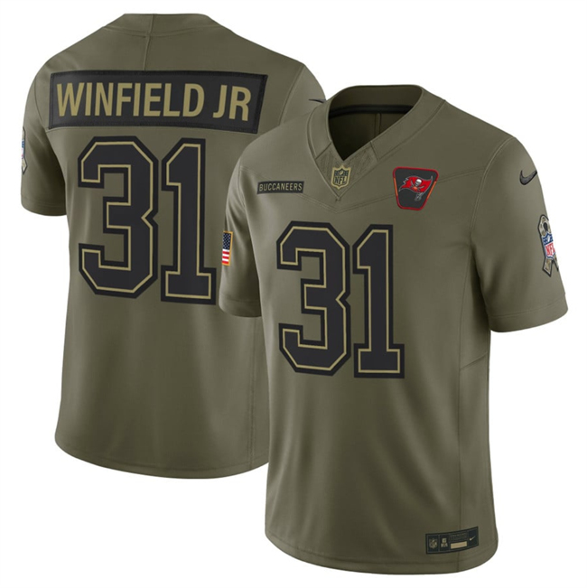 Men's Tampa Bay Buccaneers #31 Antoine Winfield Jr.  Olive 2025 F.U.S.E. Salute to Service Limited Stitched Football Jersey